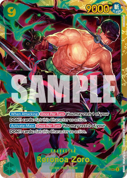 Roronoa Zoro - OP06-118 (Reprint) (OP06-118) (Foil) [Premium Booster -The Best- Vol. 2]