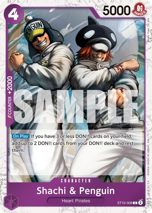 Image for Shachi & Penguin (Pirate Foil) (ST10-008) (Foil) [Premium Booster -The Best- Vol. 2] - One Piece Card Game