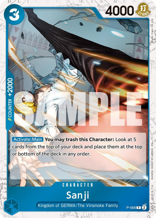 Image for Sanji - P-068 (Pirate Foil) (P-068) (Foil) [Premium Booster -The Best- Vol. 2] - One Piece Card Game