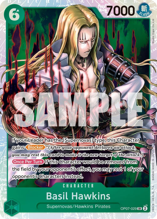 Basil Hawkins - OP07-029 (Reprint) (OP07-029) (Foil) [Premium Booster -The Best- Vol. 2]