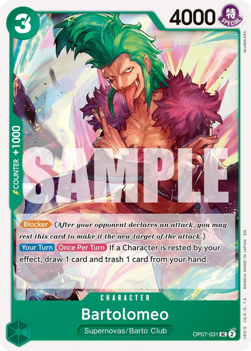 Image for Bartolomeo (Reprint) (OP07-031) [Premium Booster -The Best- Vol. 2] - One Piece Card Game