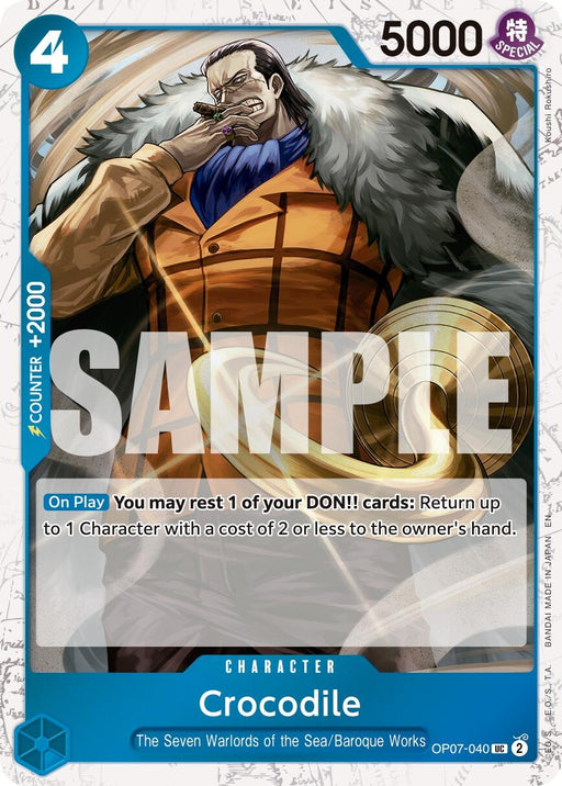Image for Crocodile - OP07-040 (Pirate Foil) (OP07-040) (Foil) [Premium Booster -The Best- Vol. 2] - One Piece Card Game