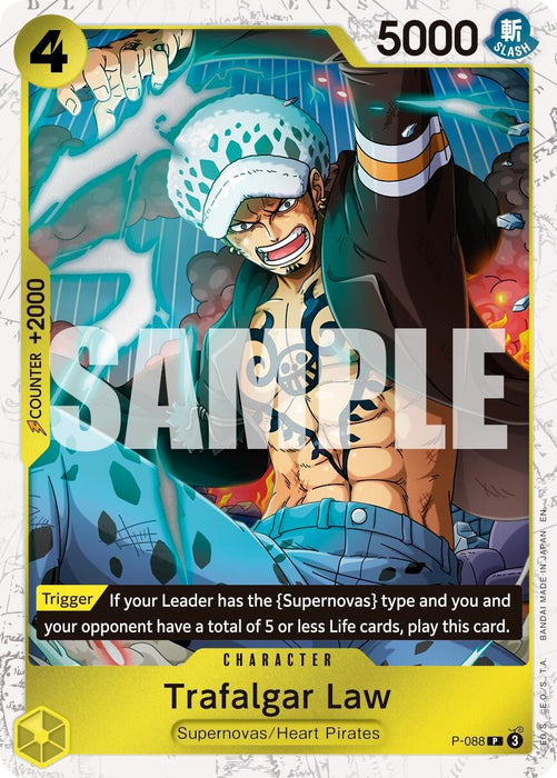 Image for Trafalgar Law -  P-088 (Pirate Foil) (P-088) (Foil) [Premium Booster -The Best- Vol. 2] - One Piece Card Game