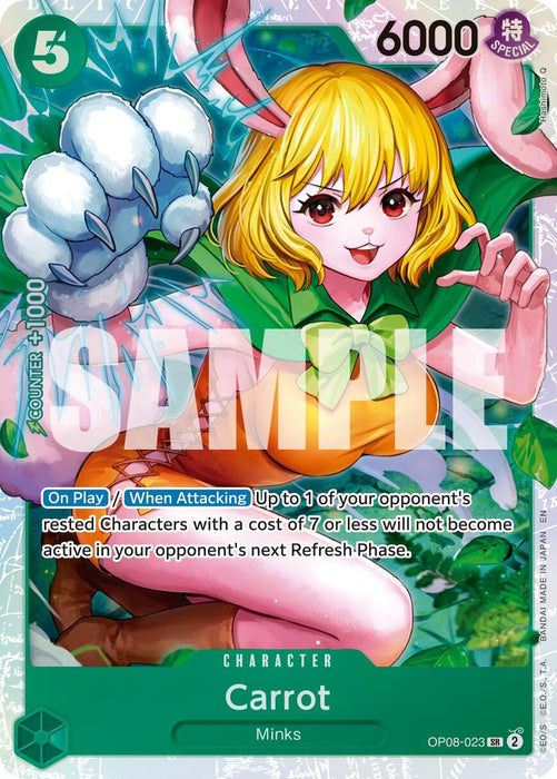 Image for Carrot (Reprint) (OP08-023) (Foil) [Premium Booster -The Best- Vol. 2] - One Piece Card Game