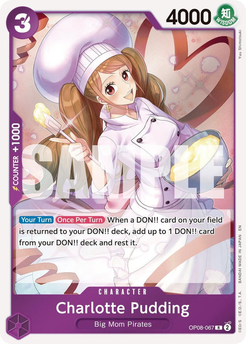 Charlotte Pudding - OP08-067 (Reprint) (OP08-067) (Foil) [Premium Booster -The Best- Vol. 2]
