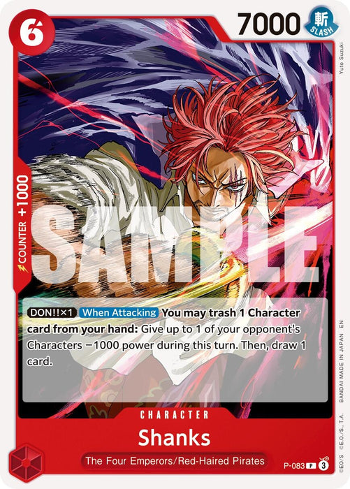 Image for Shanks - P-083 (Reprint) (P-083) [Premium Booster -The Best- Vol. 2] - One Piece Card Game