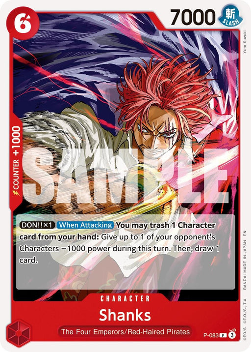 Image for Shanks - P-083 (Reprint) (P-083) [Premium Booster -The Best- Vol. 2] - One Piece Card Game