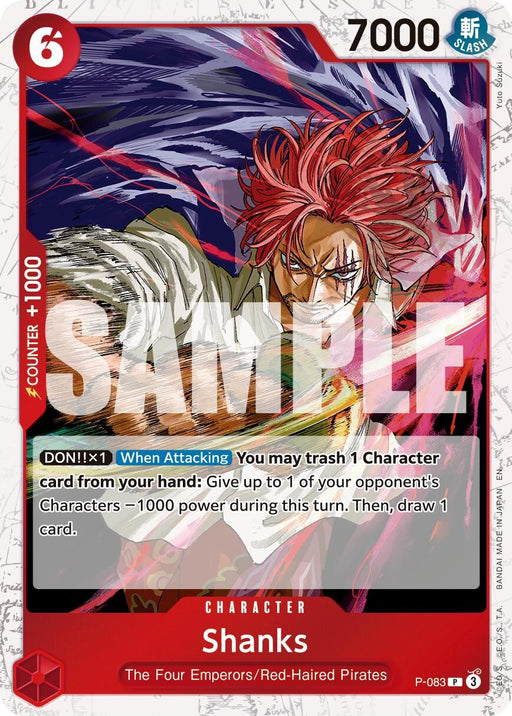 Image for Shanks - P-083 (Pirate Foil) (P-083) (Foil) [Premium Booster -The Best- Vol. 2] - One Piece Card Game