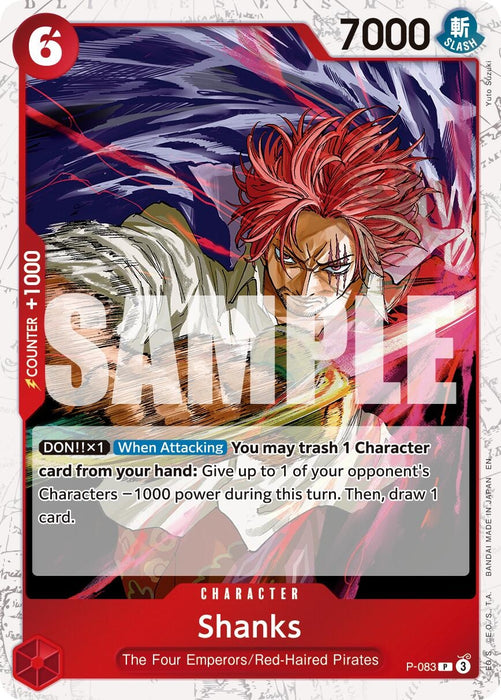 Shanks - P-083 (Pirate Foil) (P-083) (Foil) [Premium Booster -The Best- Vol. 2]