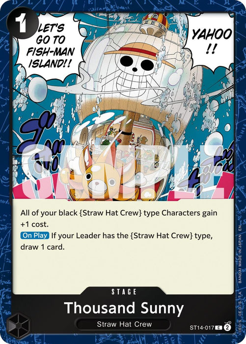 Image for Thousand Sunny (Pirate Foil) (ST14-017) (Foil) [Premium Booster -The Best- Vol. 2] - One Piece Card Game