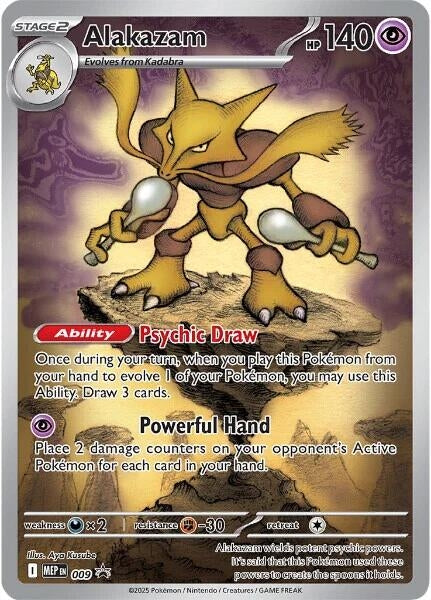 Image for Alakazam - 009 (009) (Holofoil) [ME: Mega Evolution Promo] - Pokemon