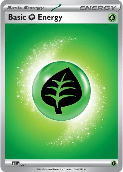 Image for Basic Grass Energy - 001 (1) (Reverse Holofoil) [MEE: Mega Evolution Energies] - Pokemon