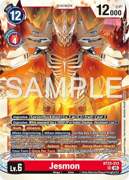 Jesmon (BT23-013 SR) (Foil) [Hackers' Slumber]