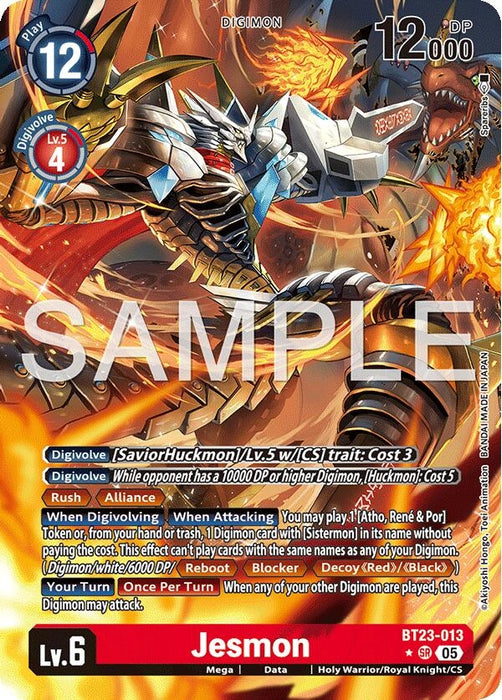 Jesmon (Alternate Art) (BT23-013 SR) (Foil) [Hackers' Slumber]