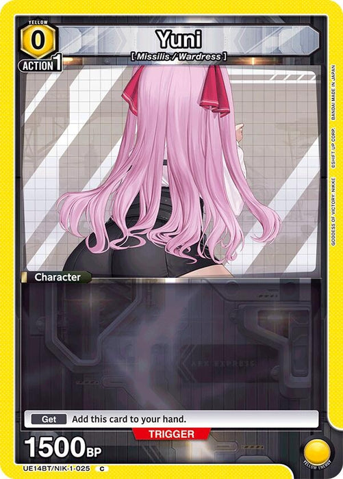 Yuni (025) (Box Topper Foil) (UE14BT/NIK-1-025) (Foil) [UE14BT: GODDESS OF VICTORY: NIKKE]