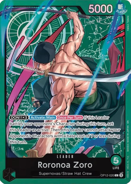 Image for Roronoa Zoro - OP12-020 (Zoro Deck) (OP12-020) (Foil) [Learn Together Deck Set] (LT-01) - One Piece Card Game