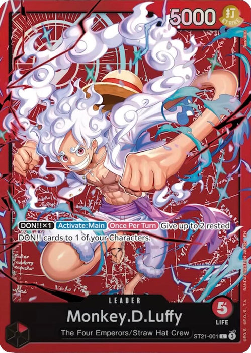 Image for Monkey.D.Luffy - ST21-001 (Luffy Deck) (ST21-001) (Foil) [Learn Together Deck Set] (LT-01) - One Piece Card Game