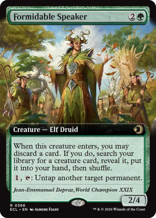 Image for Formidable Speaker (Extended Art) (366) [Lorwyn Eclipsed] - Magic: The Gathering
