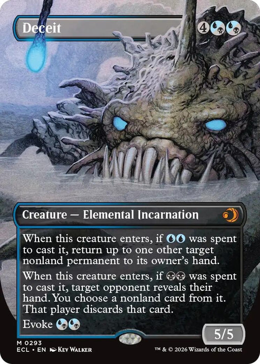 Image for Deceit (Borderless) (293) (Foil) [Lorwyn Eclipsed] - Magic: The Gathering
