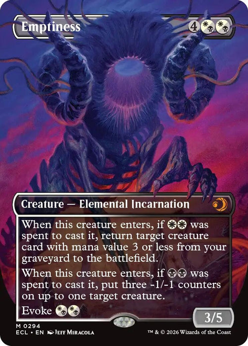 Image for Emptiness (Borderless) (294) [Lorwyn Eclipsed] - Magic: The Gathering