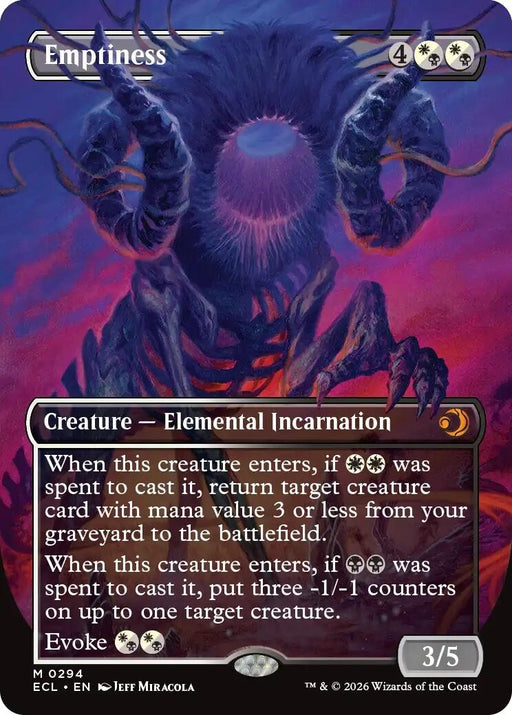 Image for Emptiness (Borderless) (294) (Foil) [Lorwyn Eclipsed] - Magic: The Gathering