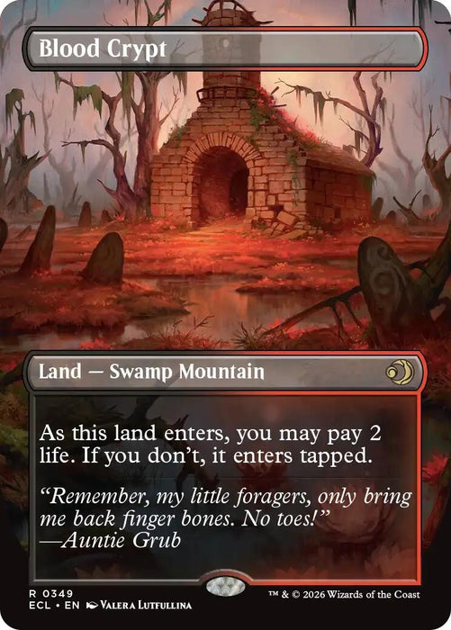 Image for Blood Crypt (Borderless) (349) (Foil) [Lorwyn Eclipsed] - Magic: The Gathering
