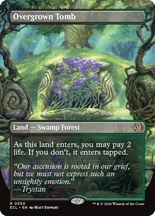 Image for Overgrown Tomb (Borderless) (350) (Foil) [Lorwyn Eclipsed] - Magic: The Gathering
