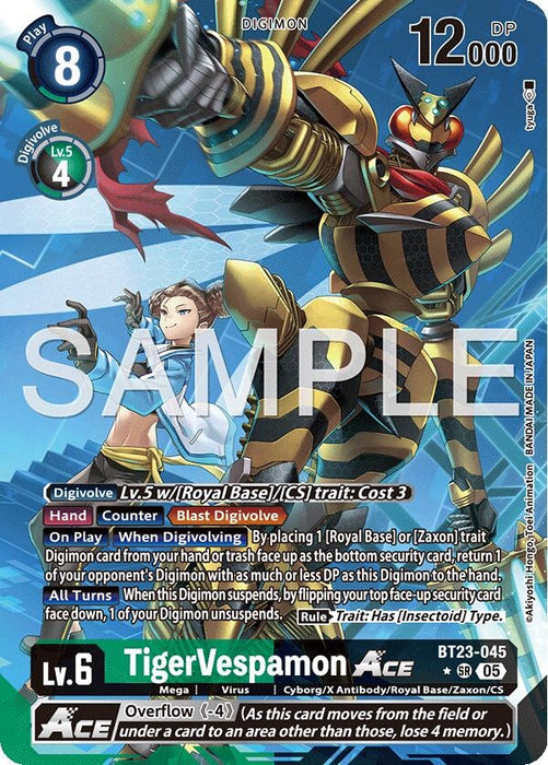 TigerVespamon ACE (Alternate Art) (BT23-045 SR) (Foil) [Hackers' Slumber]
