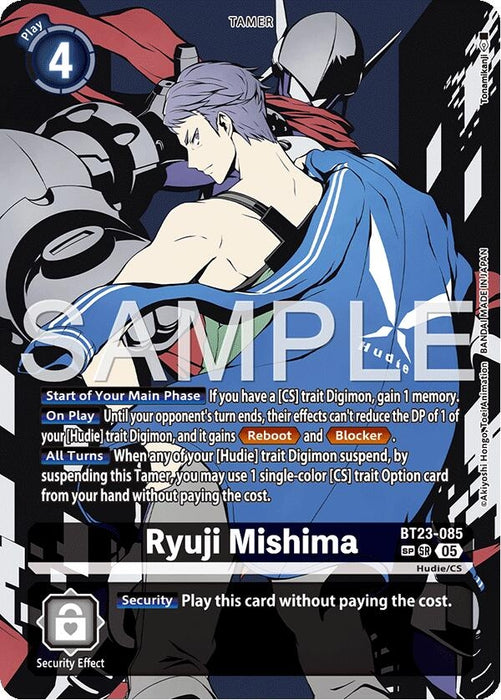 Ryuji Mishima (SP) (BT23-085 SR) (Foil) [Hackers' Slumber]