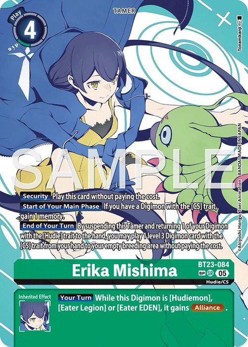 Erika Mishima (SP) (BT23-084 SR) (Foil) [Hackers' Slumber]