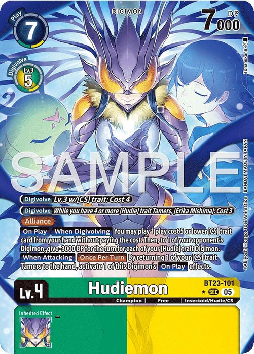 Hudiemon (Alternate Art) (BT23-101 SEC) (Foil) [Hackers' Slumber]