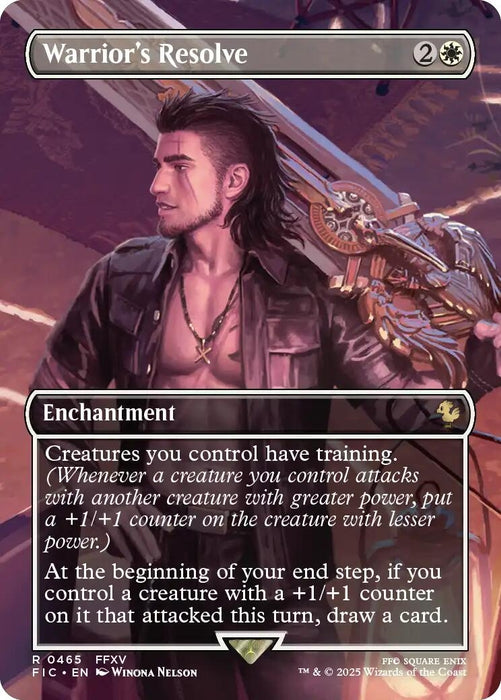 Image for Warrior's Resolve (Borderless) (465) [FINAL FANTASY] - Magic: The Gathering