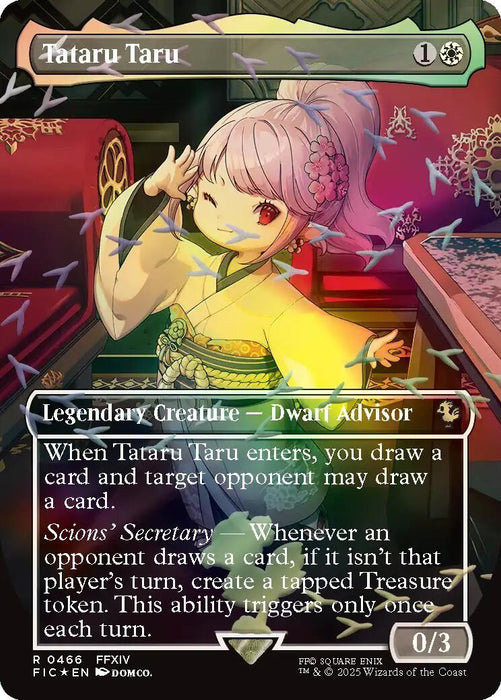 Image for Tataru Taru (Borderless) (Chocobo Track Foil) (466) (Foil) [FINAL FANTASY] - Magic: The Gathering