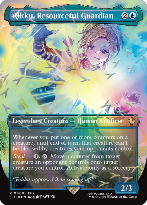 Image for Rikku, Resourceful Guardian (Borderless) (Chocobo Track Foil) (468) (Foil) [FINAL FANTASY] - Magic: The Gathering