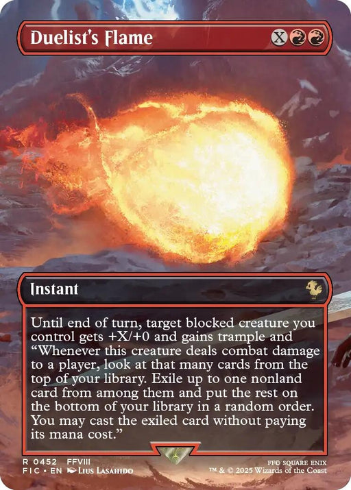 Image for Duelist's Flame (Borderless) (452) (Foil) [FINAL FANTASY] - Magic: The Gathering