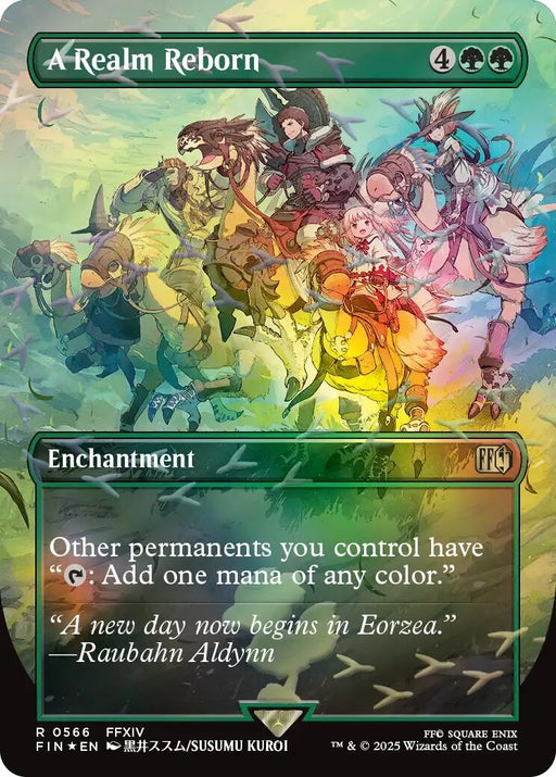 Image for A Realm Reborn (Borderless) (Chocobo Track Foil) (566) (Foil) [FINAL FANTASY] - Magic: The Gathering