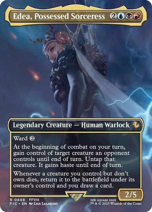 Image for Edea, Possessed Sorceress (Borderless) (448) (Foil) [FINAL FANTASY] - Magic: The Gathering