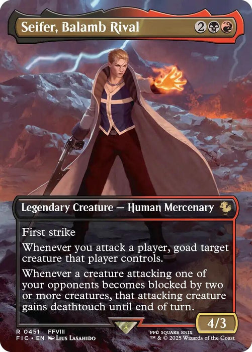 Image for Seifer, Balamb Rival (Borderless) (451) (Foil) [FINAL FANTASY] - Magic: The Gathering