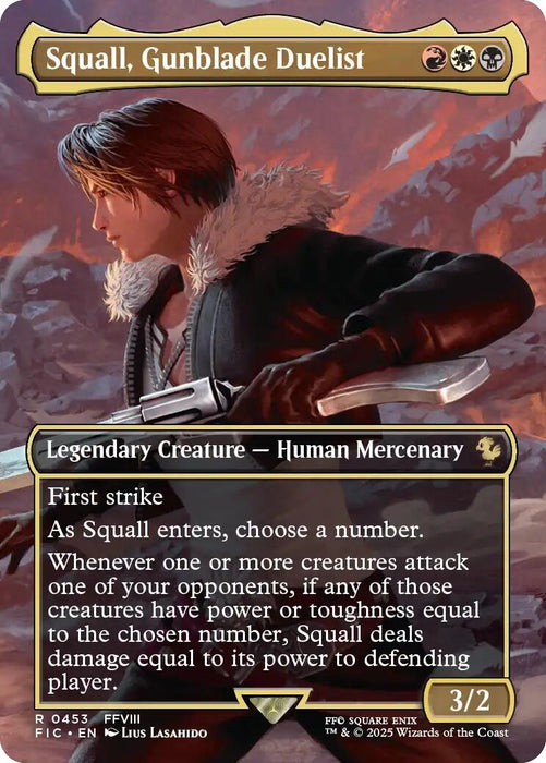 Image for Squall, Gunblade Duelist (Borderless) (453) (Foil) [FINAL FANTASY] - Magic: The Gathering
