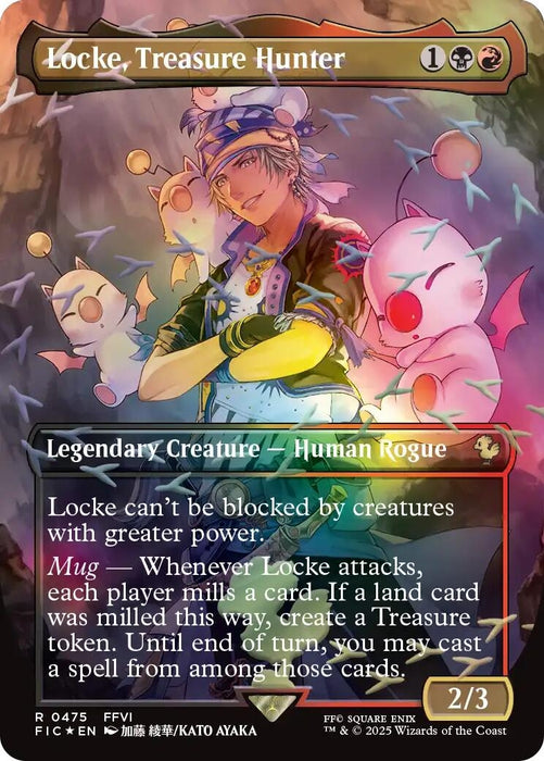 Image for Locke, Treasure Hunter (Borderless) (Chocobo Track Foil) (475) (Foil) [FINAL FANTASY] - Magic: The Gathering