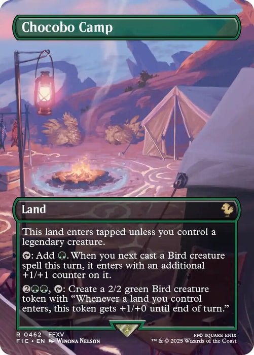 Image for Chocobo Camp (Borderless) (462) (Foil) [FINAL FANTASY] - Magic: The Gathering