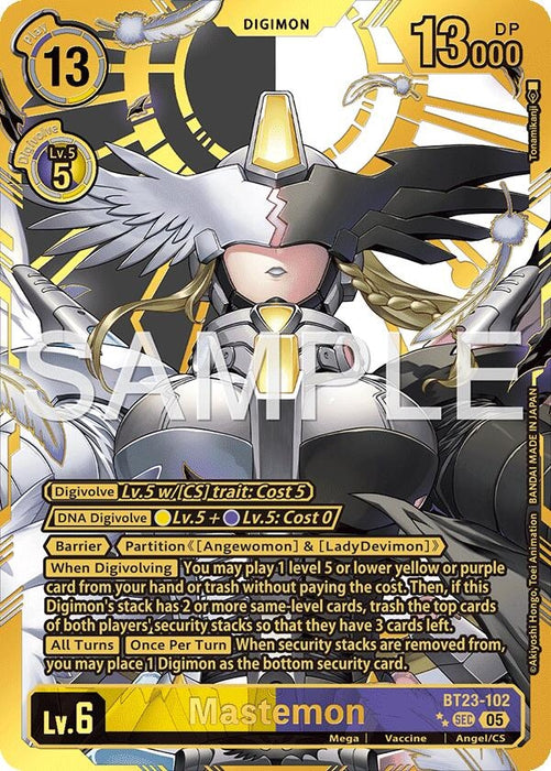Mastemon (Rare Pull) (BT23-102 SEC) (Foil) [Hackers' Slumber]