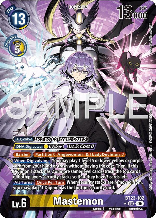 Mastemon (Alternate Art) (BT23-102 SEC) (Foil) [Hackers' Slumber]