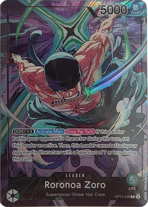 Roronoa Zoro - OP12-020 (Official Playmat Limited Edition Vol.4) (OP12-020) (Foil) [One Piece Promotion Cards]