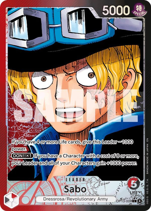 Sabo (004) (Alternate Art) (OP13-004) (Foil) [Carrying On His Will]