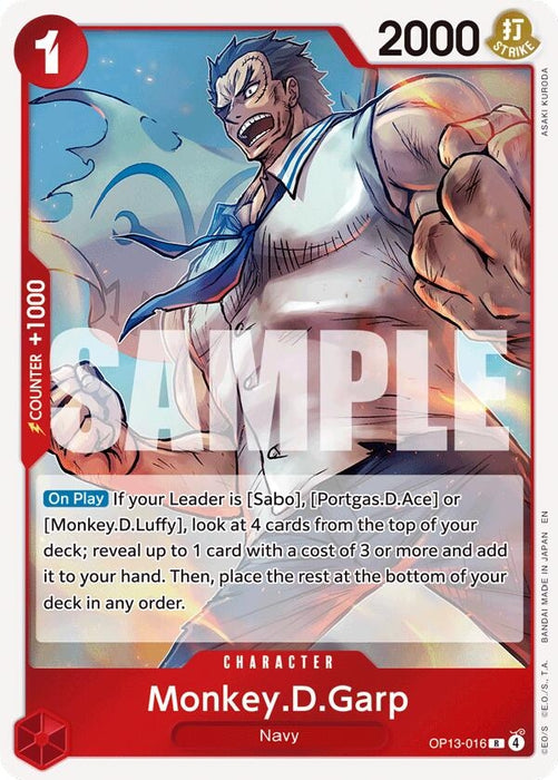 Monkey.D.Garp (OP13-016) (Foil) [Carrying On His Will]