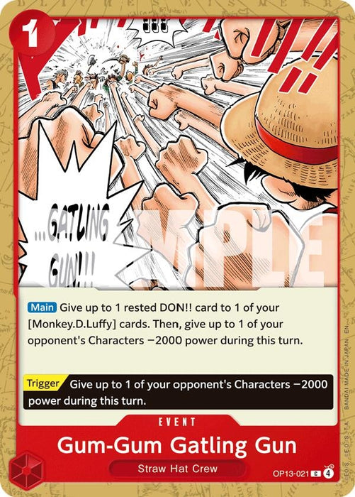 Image for Gum-Gum Gatling Gun (OP13-021) [Carrying On His Will] - One Piece Card Game
