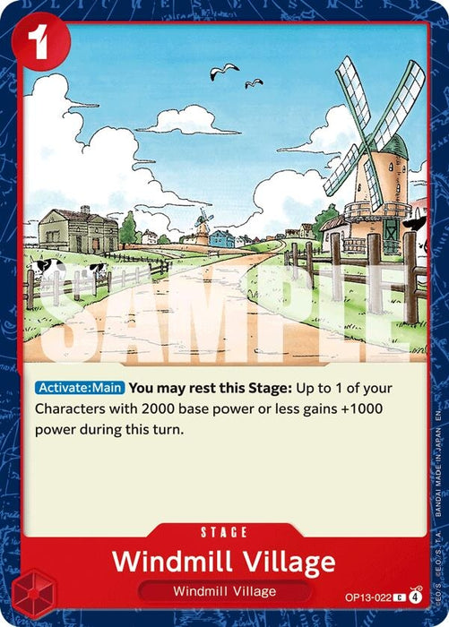 Image for Windmill Village (OP13-022) [Carrying On His Will] - One Piece Card Game