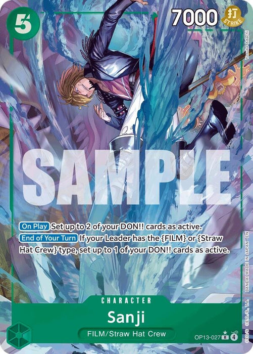 Image for Sanji (Alternate Art) (OP13-027) (Foil) [Carrying On His Will] - One Piece Card Game