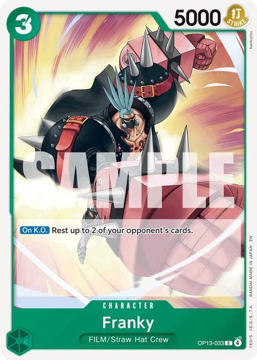 Image for Franky (OP13-033) [Carrying On His Will] - One Piece Card Game
